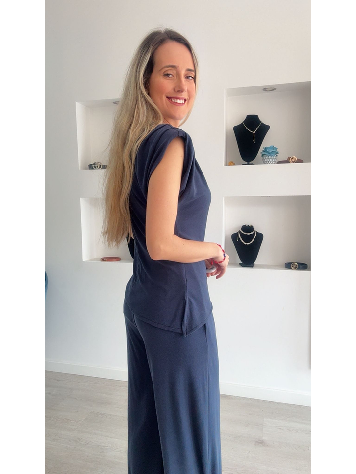 Conjunto calça e túnica com ombreiras 6