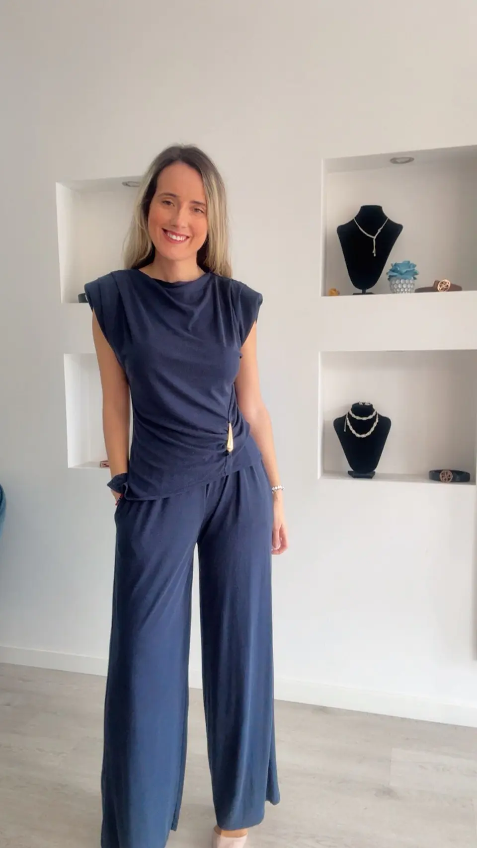 Conjunto calça e túnica com ombreiras 12