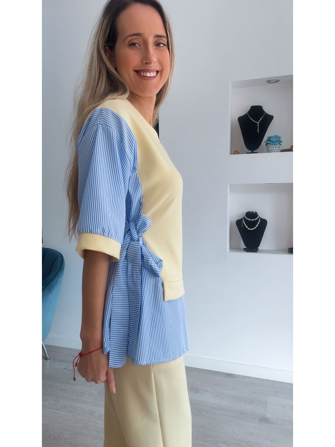 Conjunto calça e blusa com detalhes em camisa - TU 3