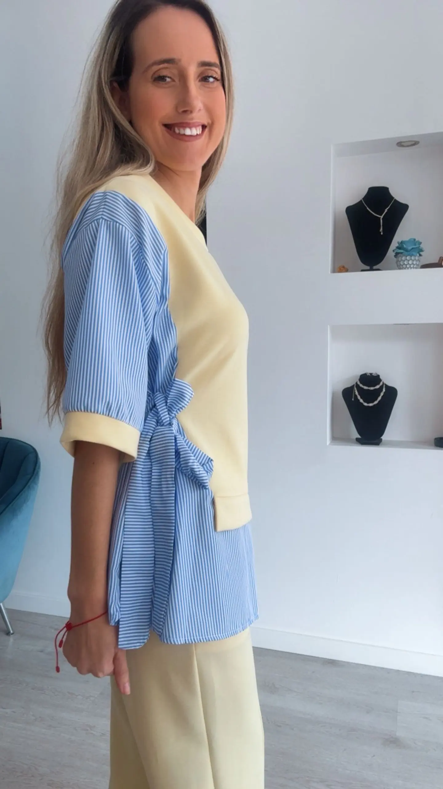 Conjunto calça e blusa com detalhes em camisa - TU 9