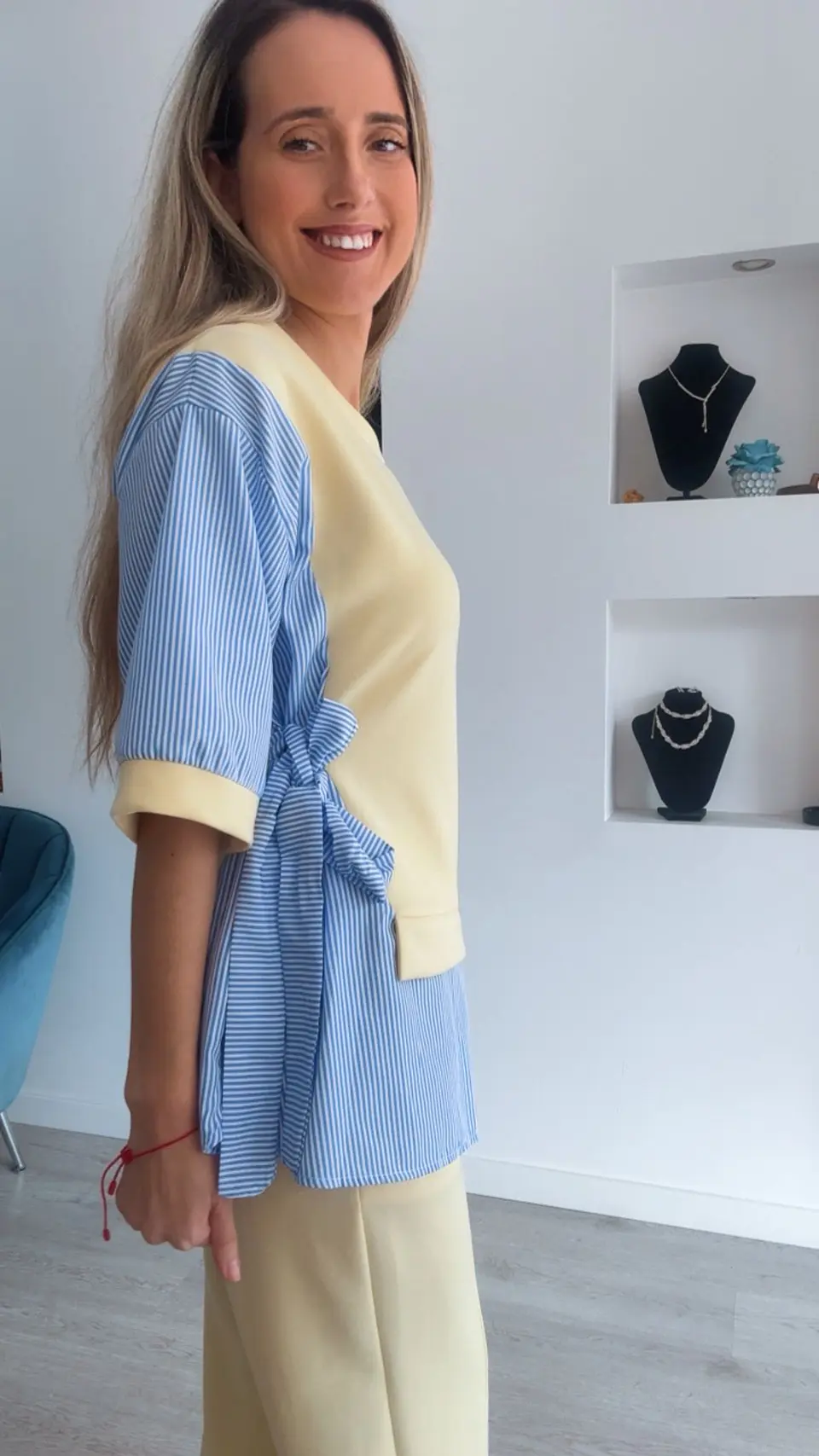 Conjunto calça e blusa com detalhes em camisa - TU 9