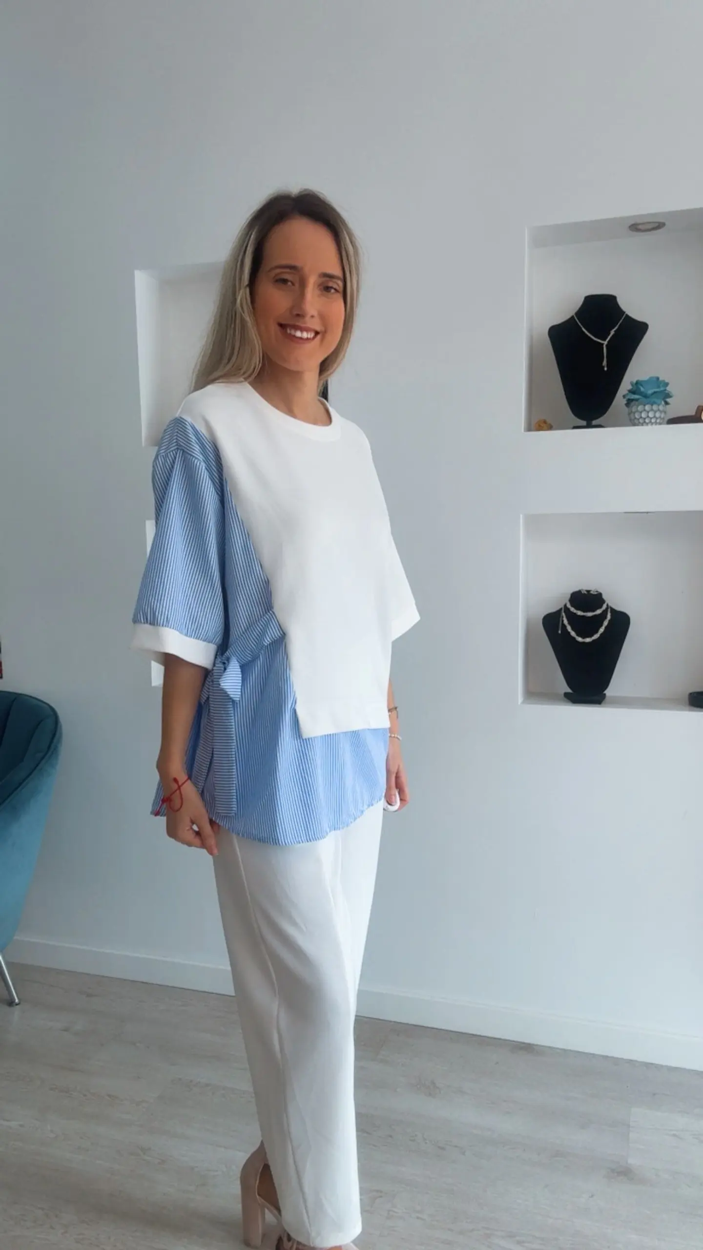 Conjunto calça e blusa com detalhes em camisa - TU 3