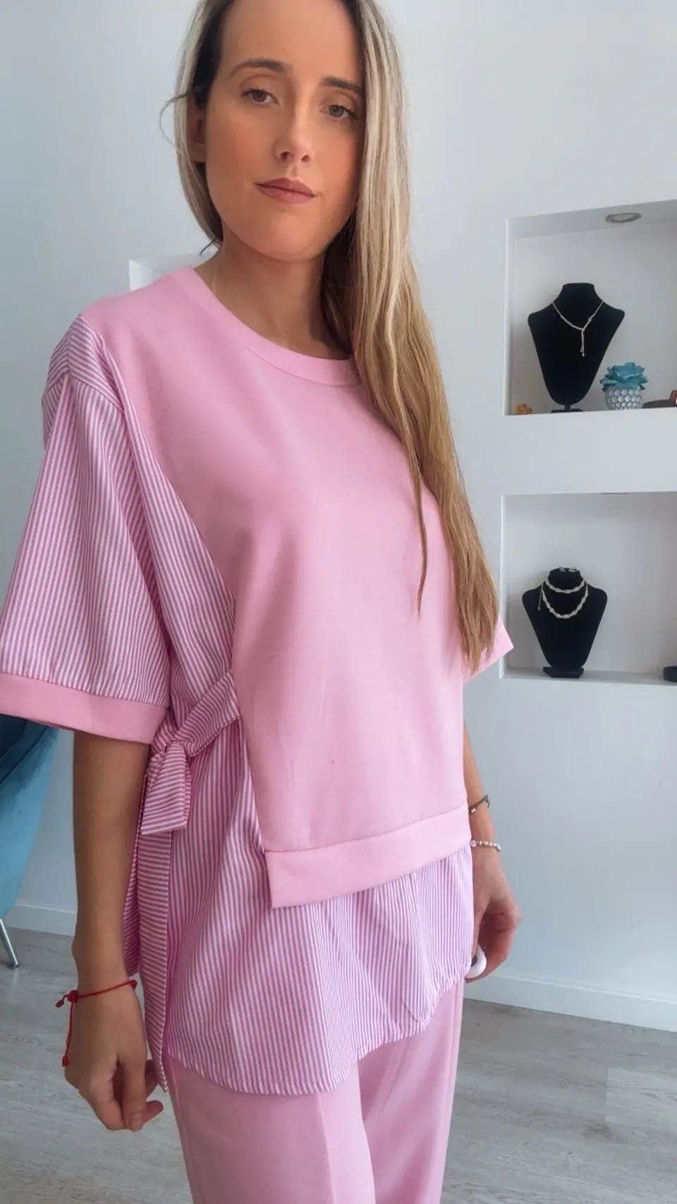 Conjunto calça e blusa com detalhes em camisa - TU 6