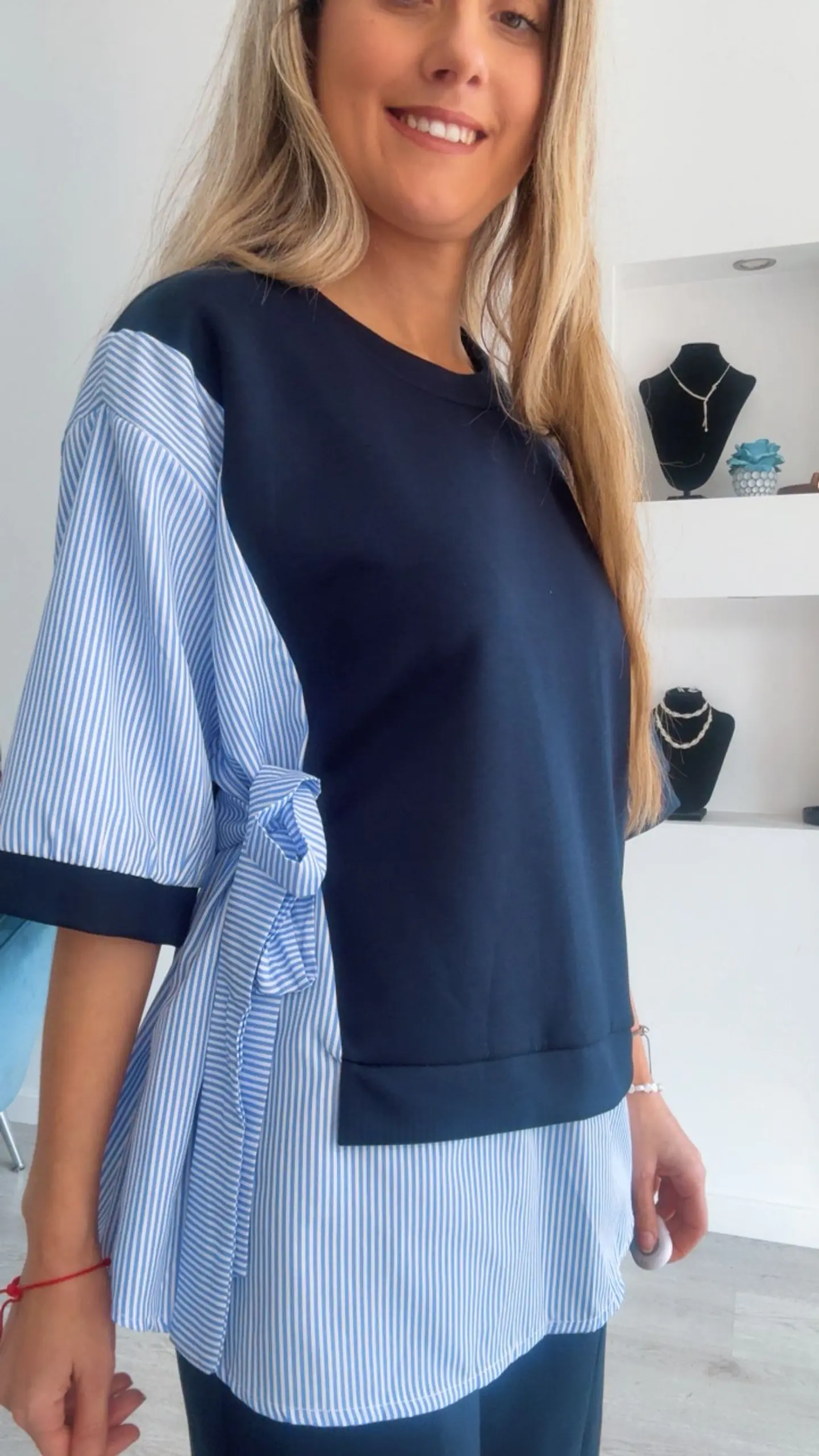 Conjunto calça e blusa com detalhes em camisa - TU 13