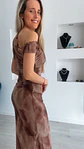 Vestido midi com ombro descaído - Thumbnail 6