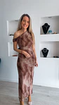 Vestido midi com ombro descaído - Thumbnail 4