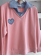 Camisola com camisa incluída e coração - TU - vignette 5