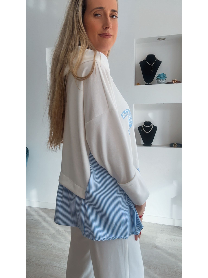 Camisola com capuz e camisa incluída - TU 2