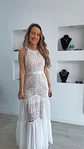 Vestido comprido com detalhes em renda - Thumbnail 3
