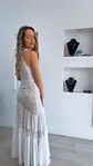 Vestido comprido com detalhes em renda - Thumbnail 4