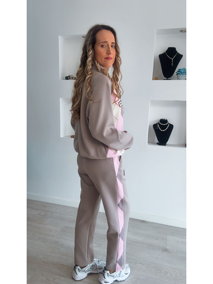 Fato de treino de casaco com losangos - TU 8