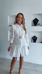Vestido bordado inglês com cinto - Thumbnail 1