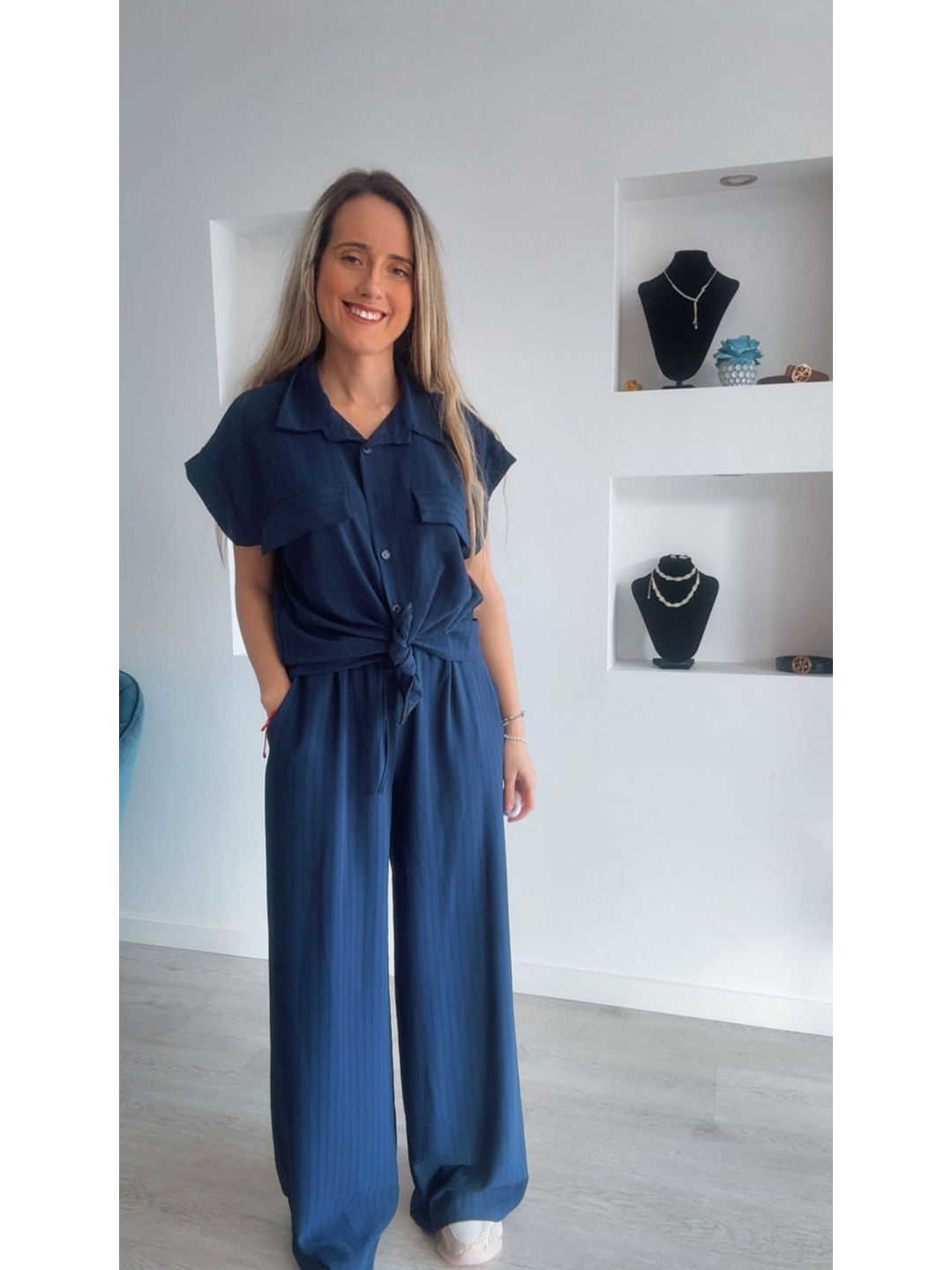 Conjunto calça e camisa com detalhe de nó - TU 5