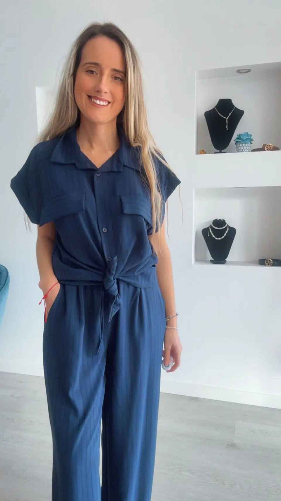 Conjunto calça e camisa com detalhe de nó - TU 16