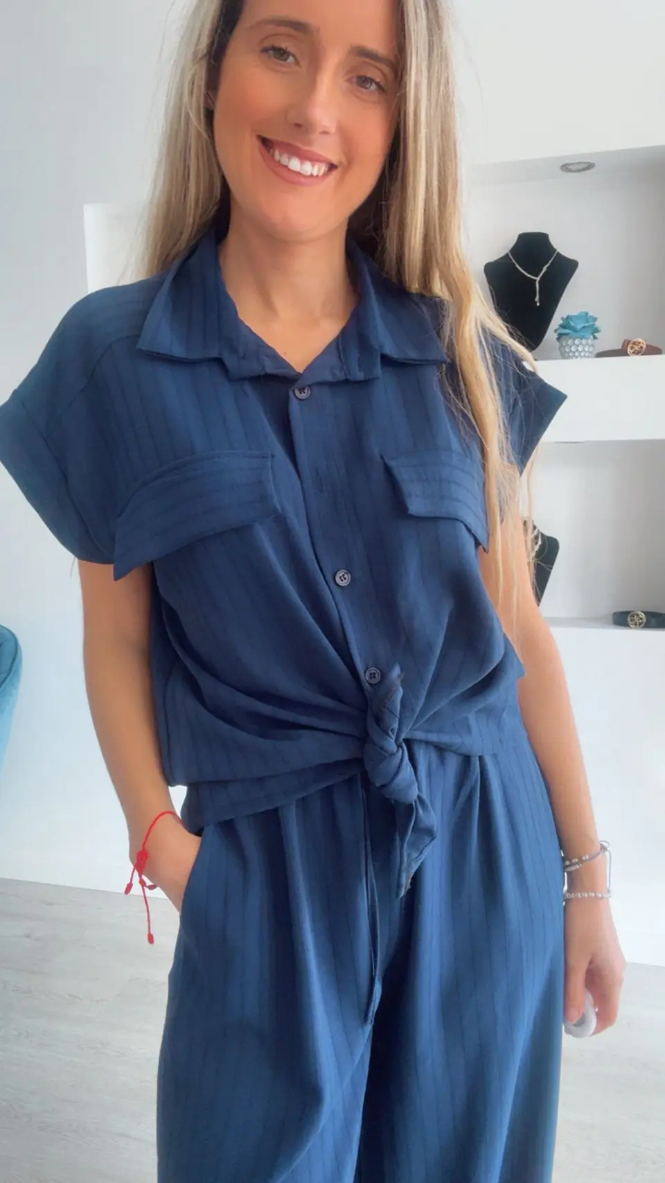 Conjunto calça e camisa com detalhe de nó - TU 15