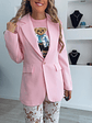 Blazer rosa com botão - TU - vignette 1