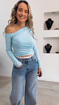 Camisola assimétrica sem ombro - Thumbnail 1