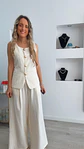 Conjunto colete e calça com detalhe de botões em forma de concha - vignette 5