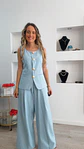 Conjunto colete e calça com detalhe de botões em forma de concha - vignette 13