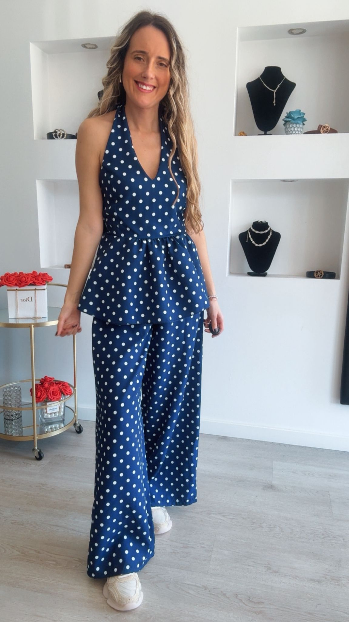 Conjunto de túnica e calça com bolinhas - TU 3