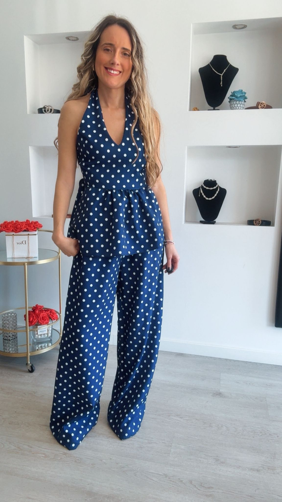 Conjunto de túnica e calça com bolinhas - TU 5