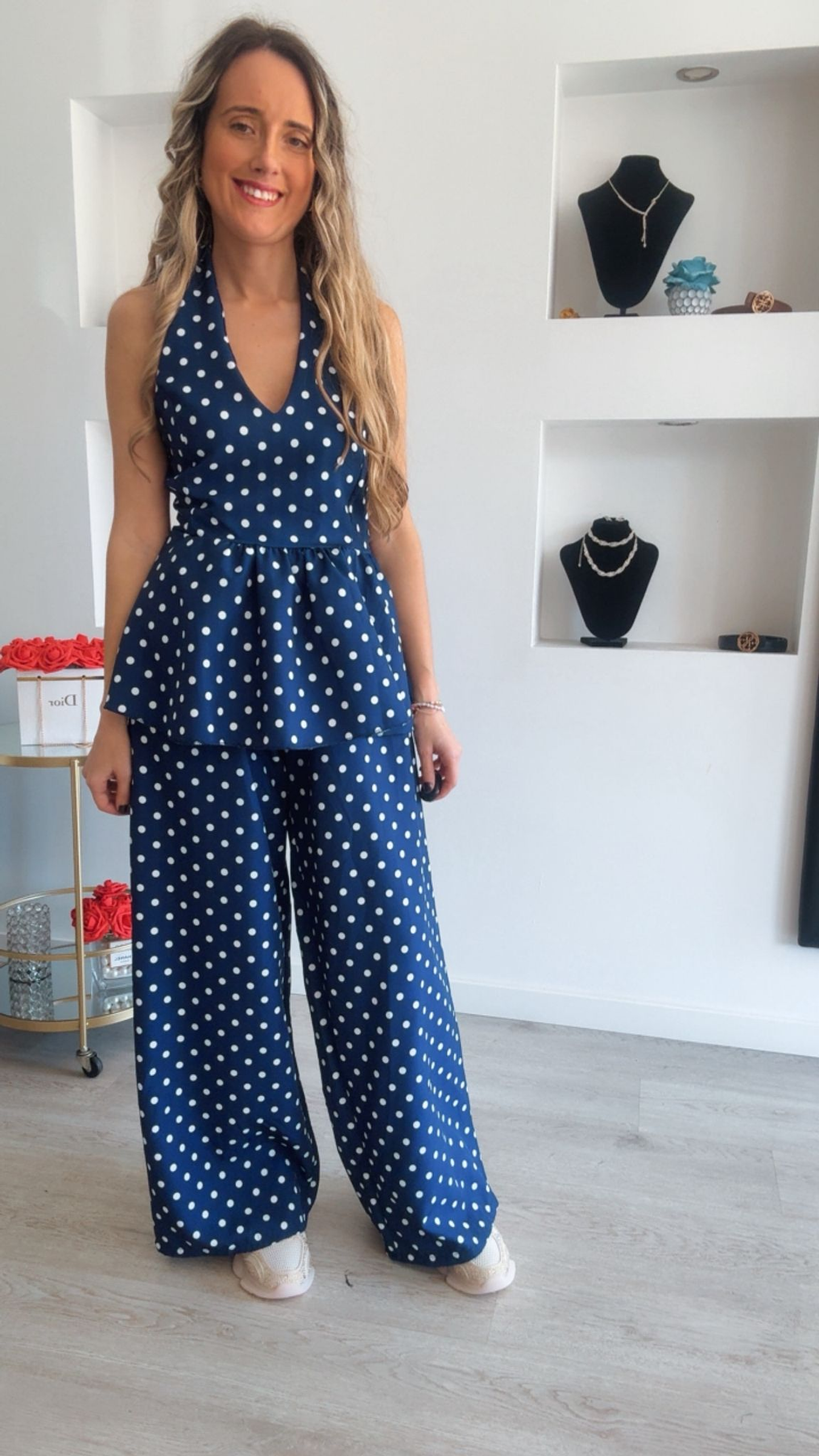 Conjunto de túnica e calça com bolinhas - TU 1