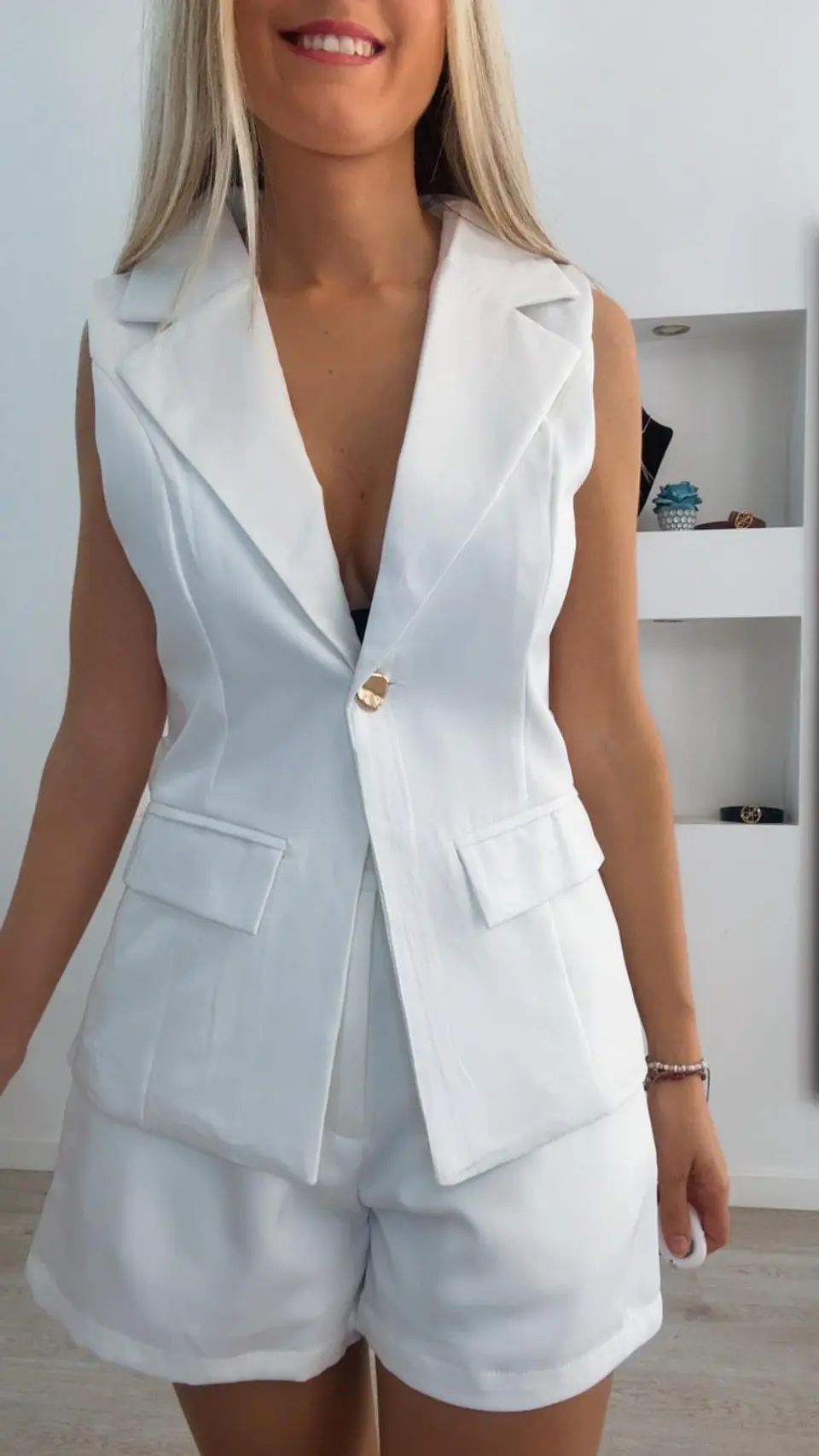 Conjunto de calção e colete com cinto 17