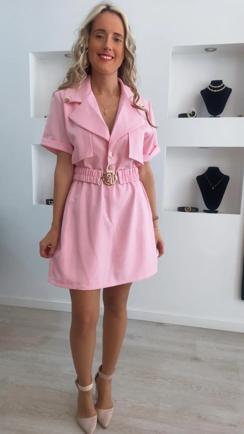 Macacão com detalhe de cinto elástico - TU 1