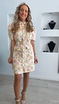 Vestido com bolsos e estampado de flores - TU - Thumbnail 4