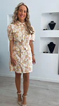 Vestido com bolsos e estampado de flores - TU - Thumbnail 3