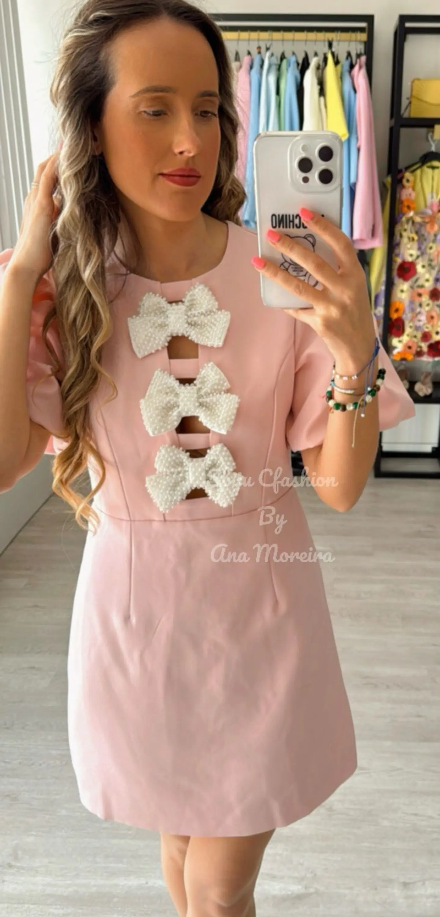 Vestido Curto com Laços à Frente - Mochy 8