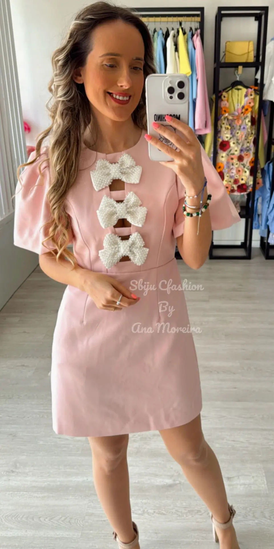 Vestido Curto com Laços à Frente - Mochy 6