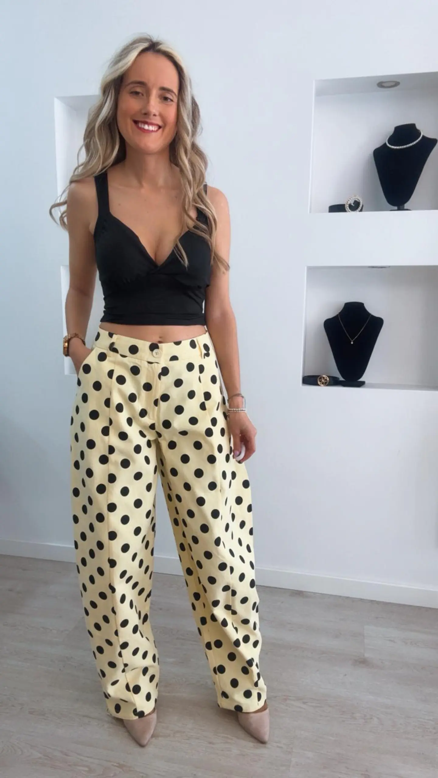 Calça balloon com bolinhas - Mochy 3