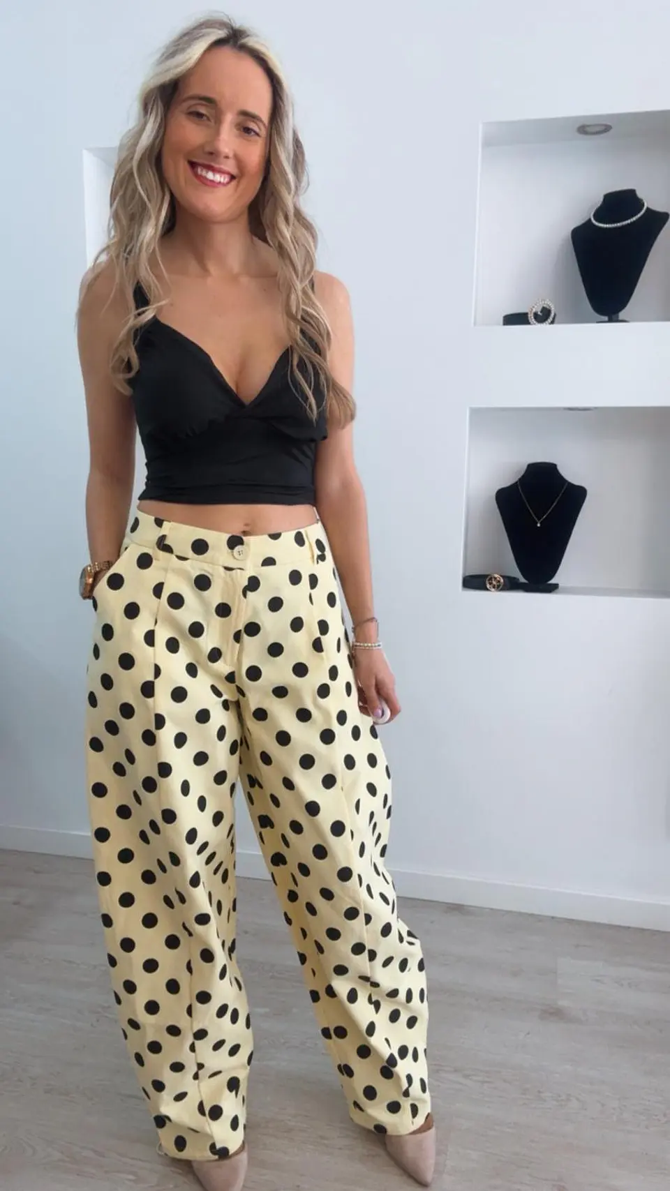 Calça balloon com bolinhas - Mochy 1