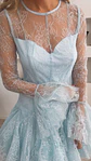 Vestido de renda de manga transparente - vignette 9