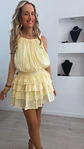 Vestido de folhos com calção interior - Thumbnail 7