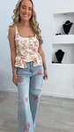 Top estampado com flores - TU - Vorschaubild 1