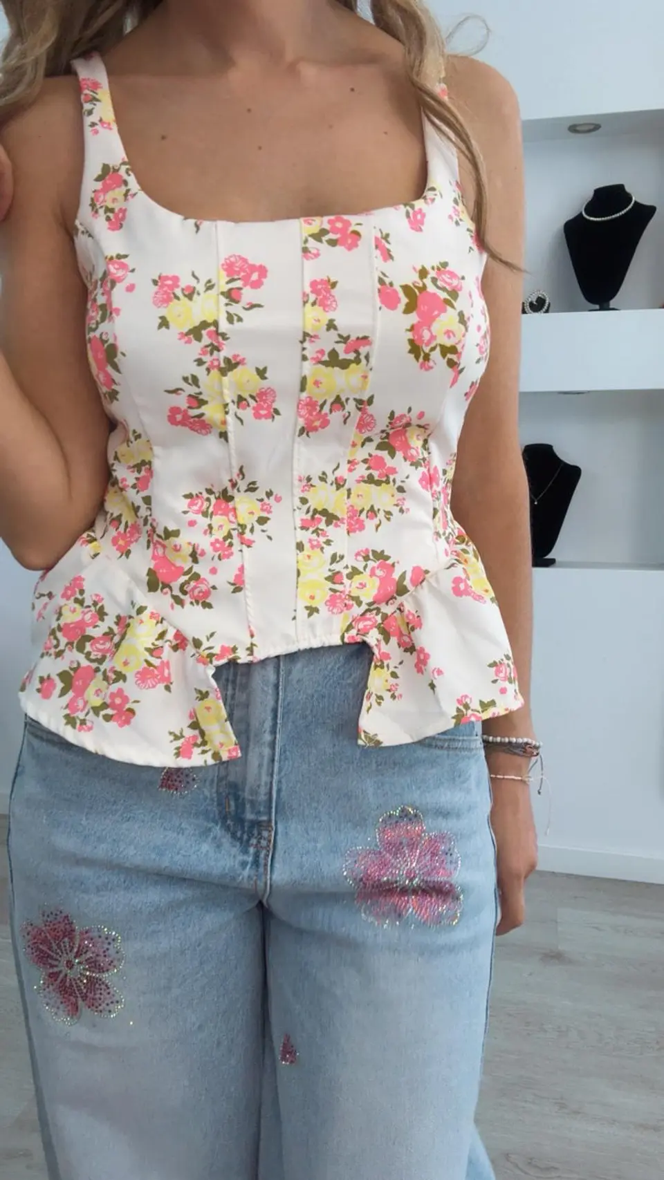 Top estampado com flores - TU 5