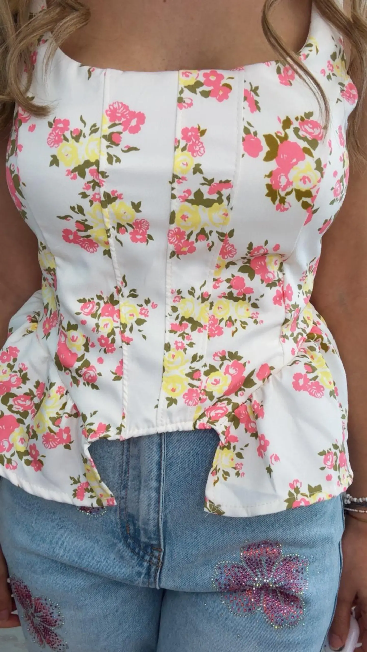 Top estampado com flores - TU 2