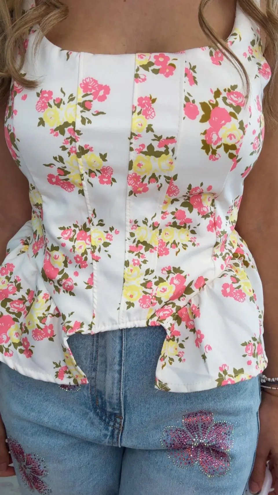 Top estampado com flores - TU 2