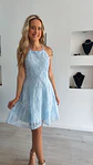 Vestido curto rodado cruzado nas costas  - Vorschaubild 7