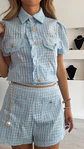 Conjunto de camisa e calção com detalhe de cinto - thumbnail 5