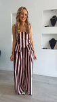 Conjunto de riscas com top de folhos laterais - TU - Thumbnail 5