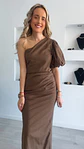 Vestido em linho com detalhe de manga balão - vignette 5