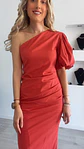 Vestido em linho com detalhe de manga balão - vignette 10