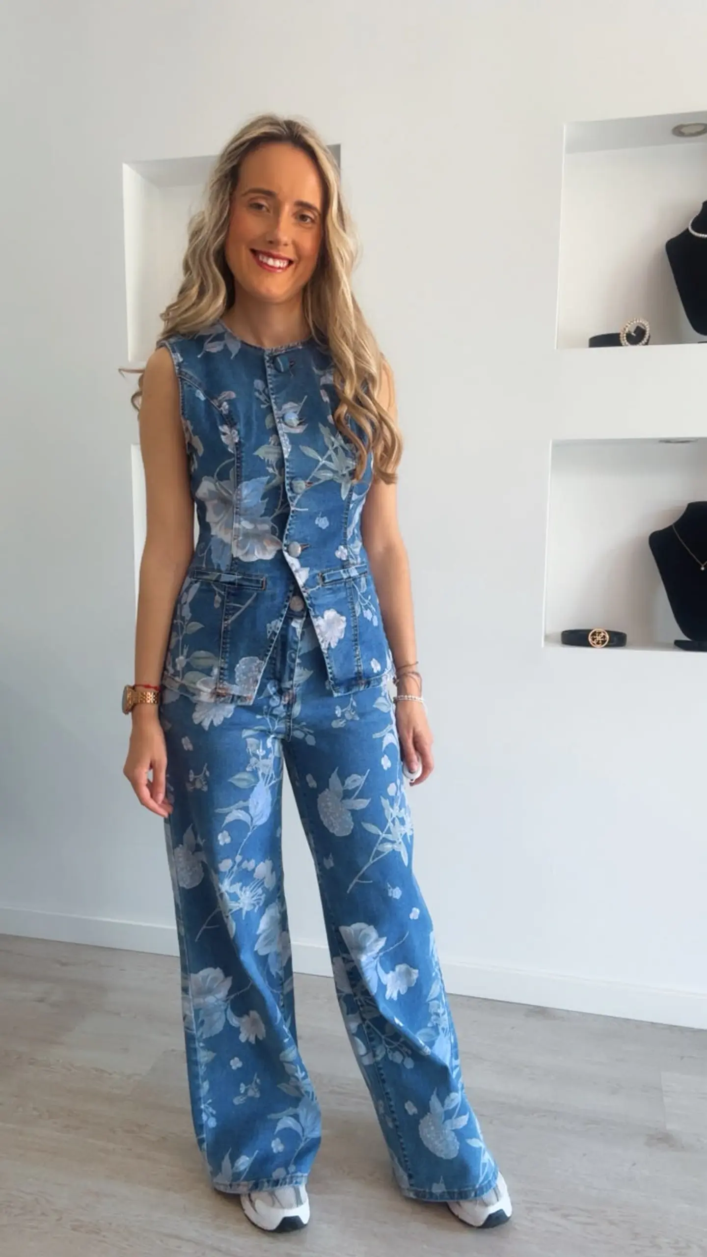 Conjunto de ganga estampado com flores 1