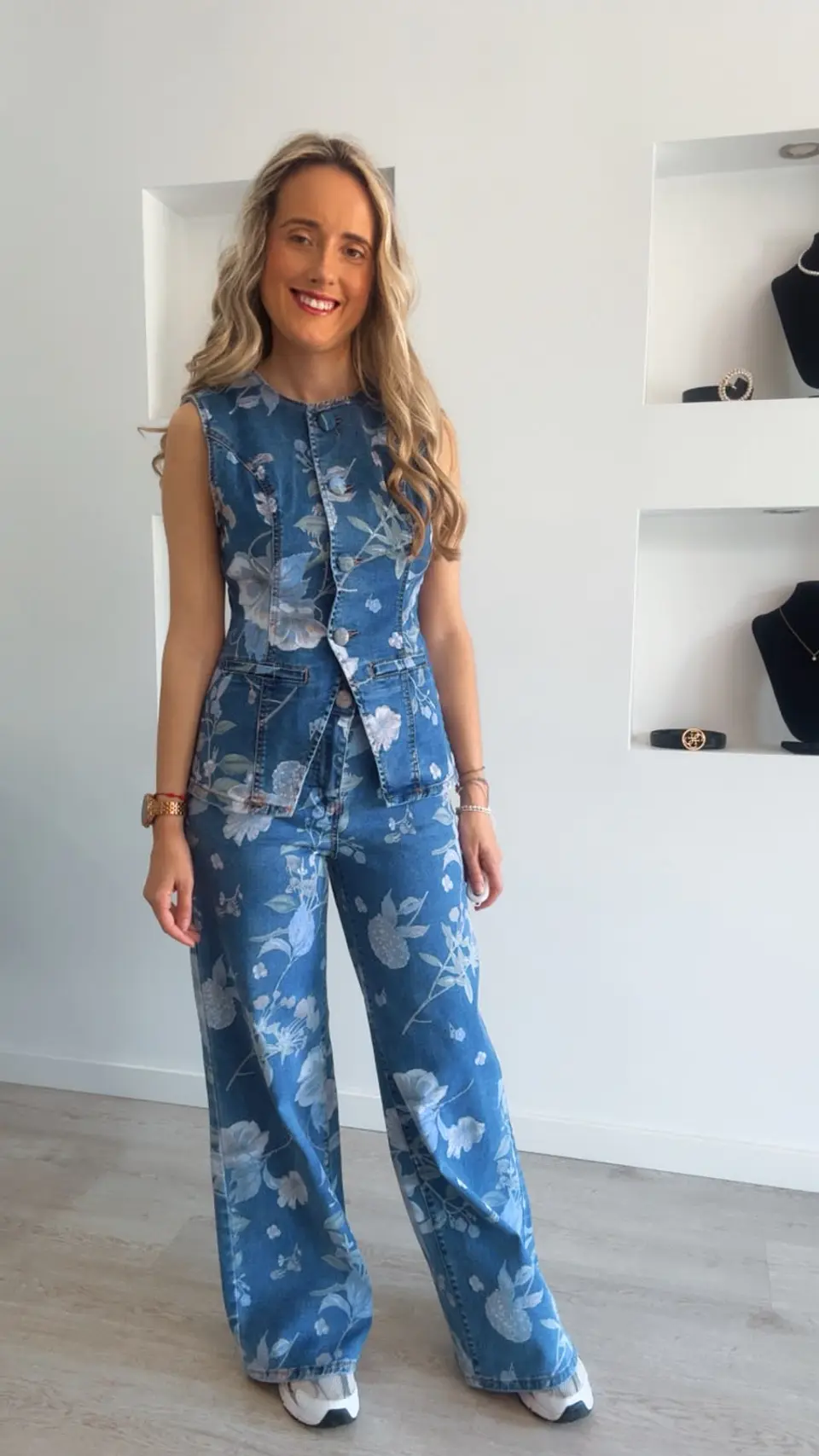 Conjunto de ganga estampado com flores 1