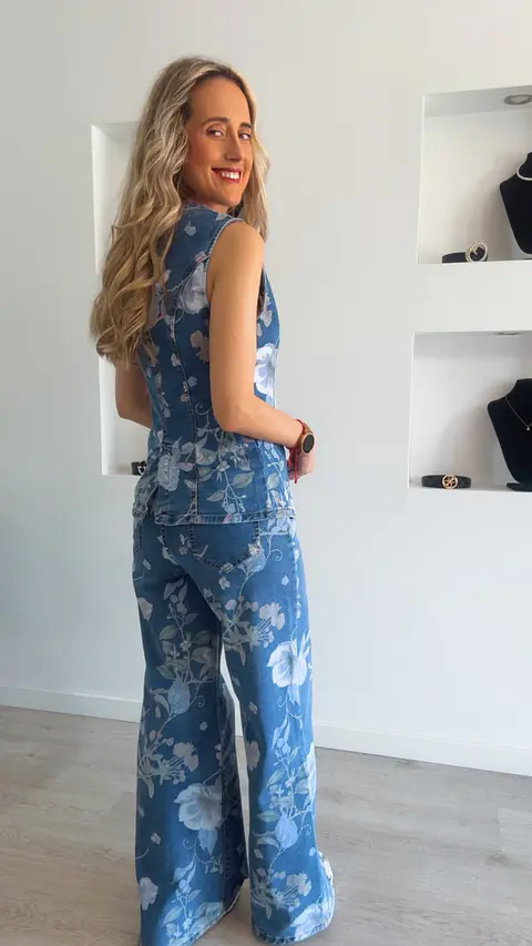 Conjunto de ganga estampado com flores