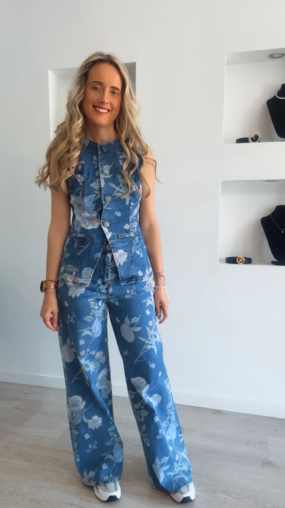 Conjunto de ganga estampado com flores 5