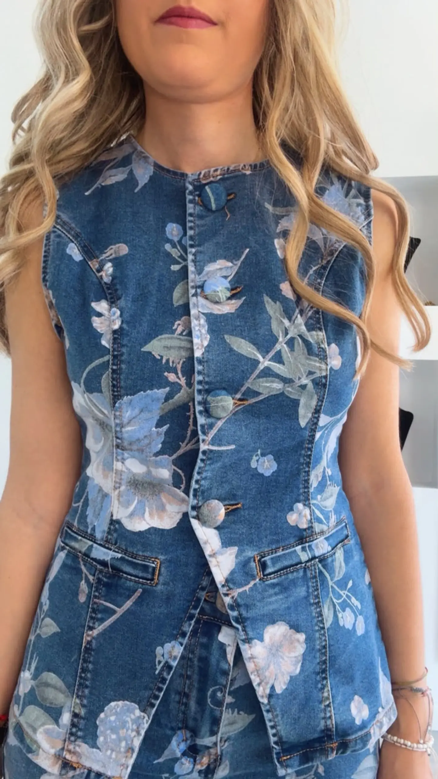 Conjunto de ganga estampado com flores 7